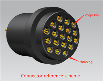 고전류 19핀 포고 핀 커넥터