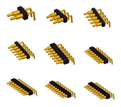 스핑 장착 직각 포고 핀 커넥터